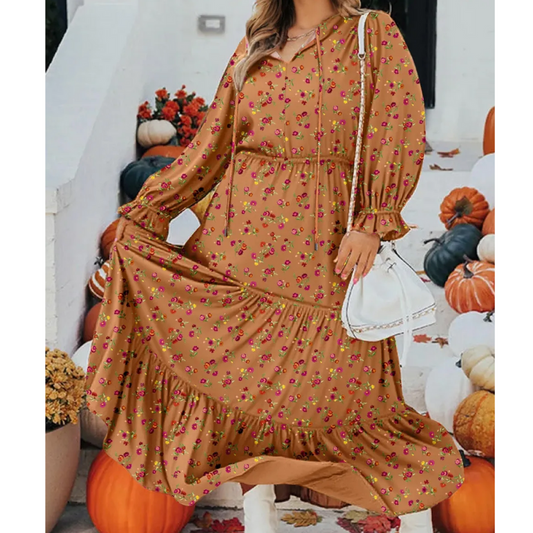 Autumn Bloom Maxi Dress