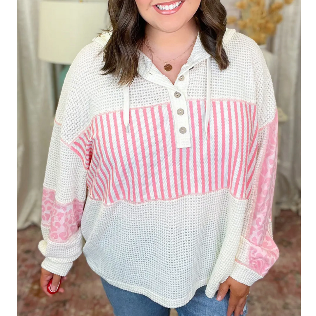 Pink Meadow Hoodie Top