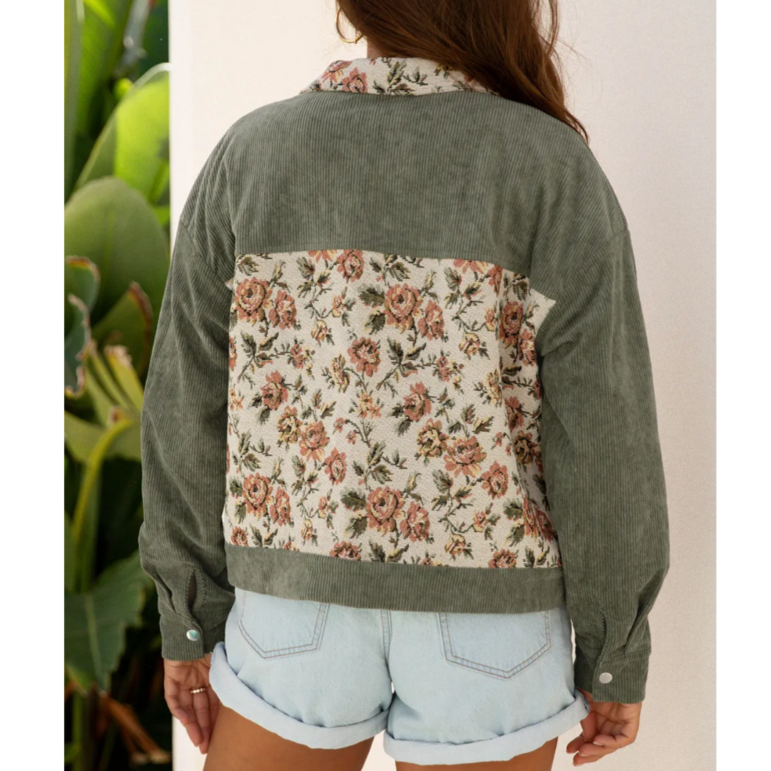 Vintage Bloom Corduroy Jacket