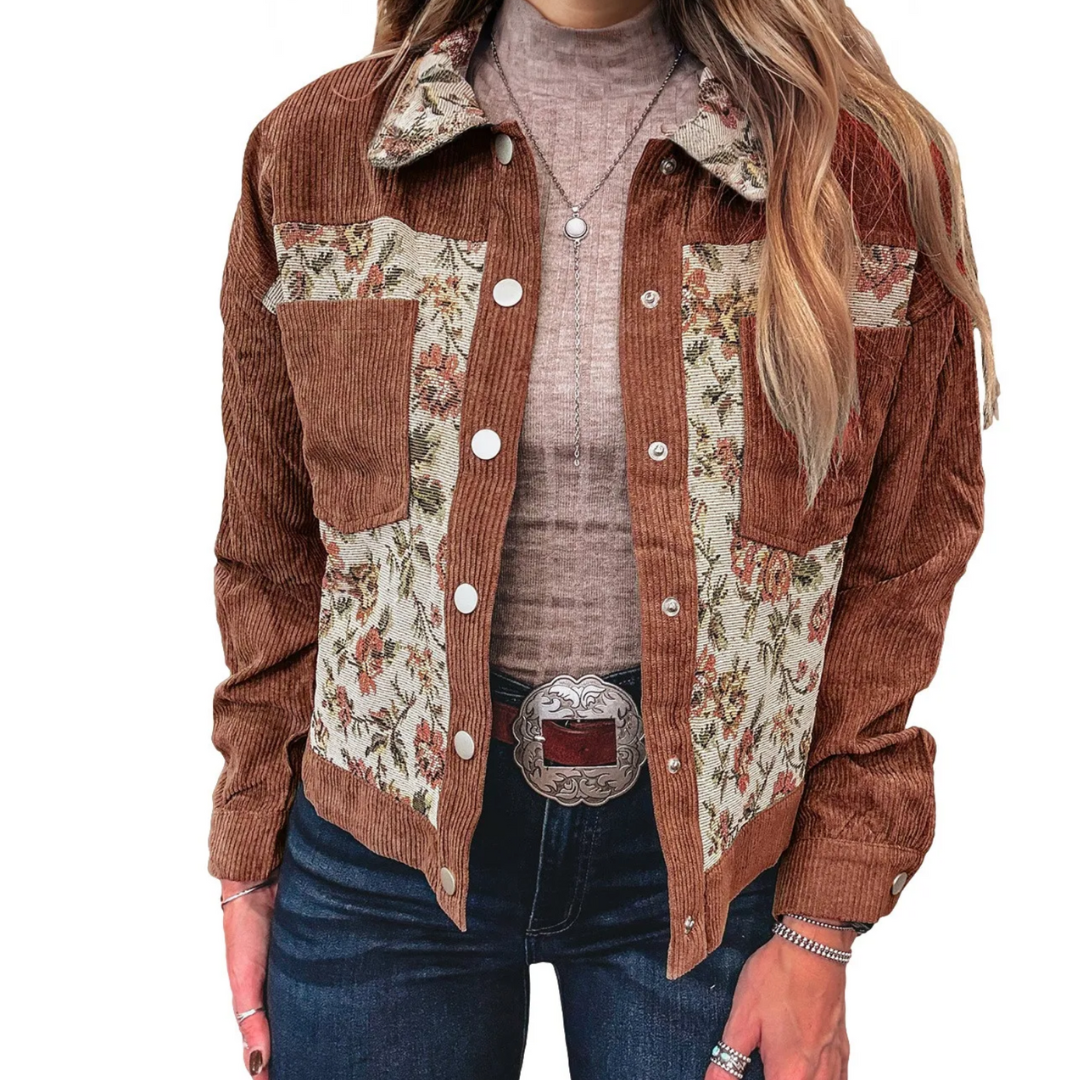Vintage Bloom Corduroy Jacket