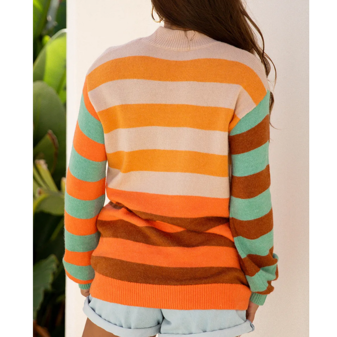 Citrus Grove Striped Sweater
