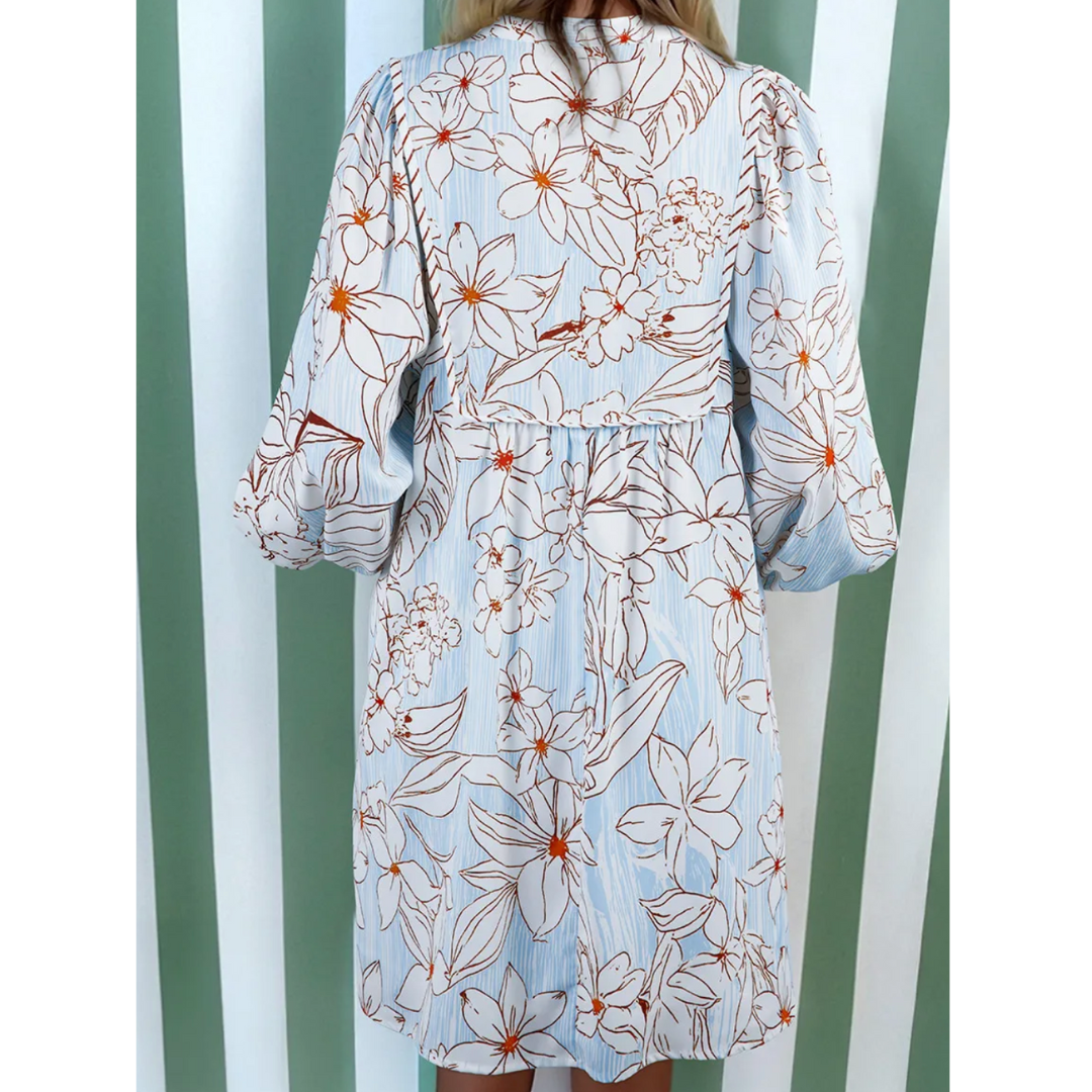 Sky Bloom Tunic Dress