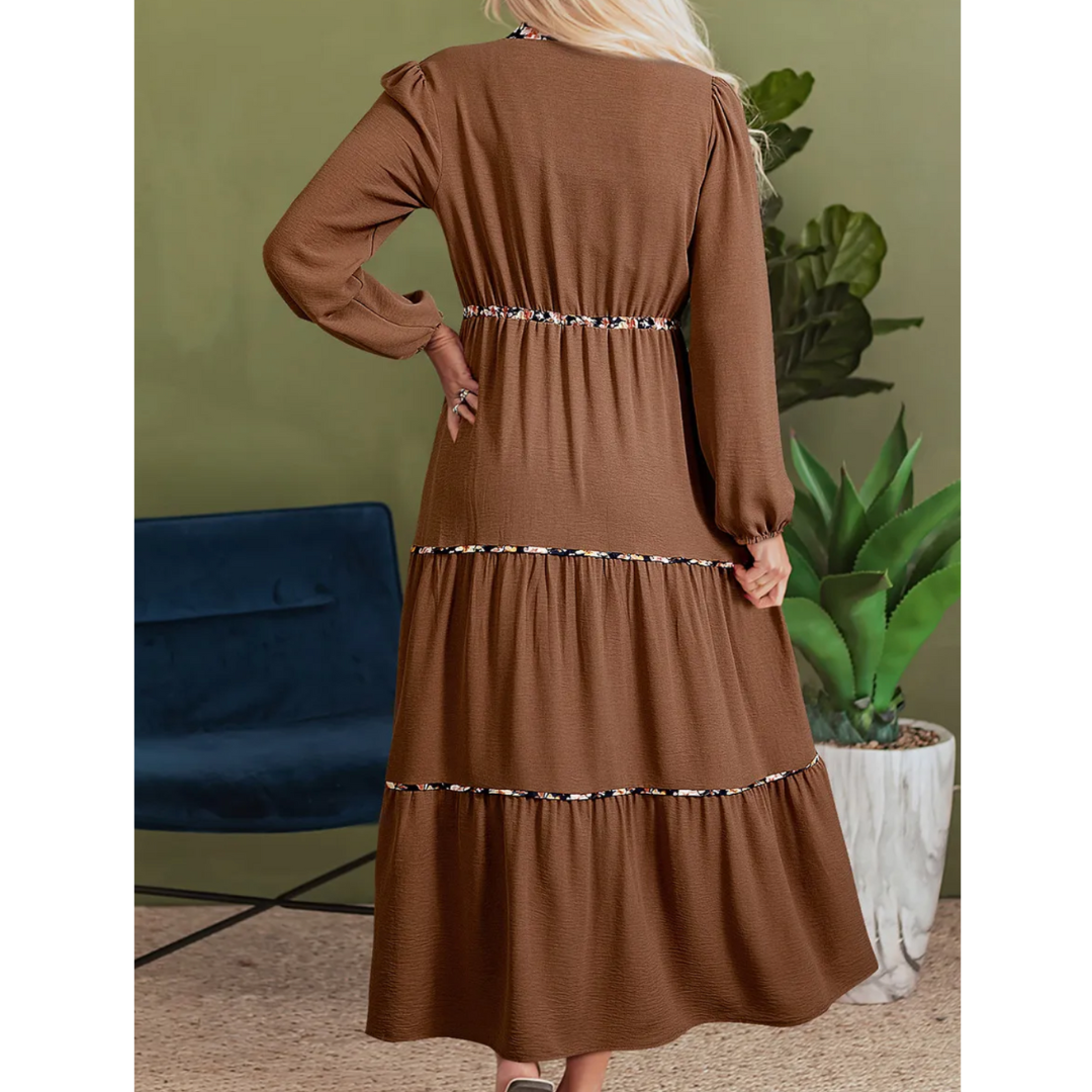 Autumn Bloom Maxi Dress