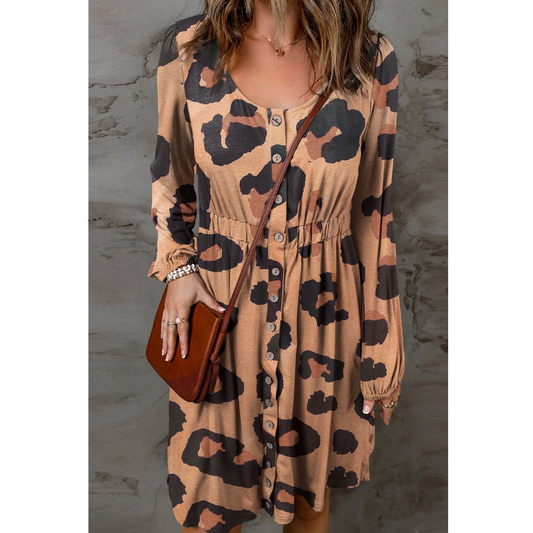 Wild Essence Button Dress