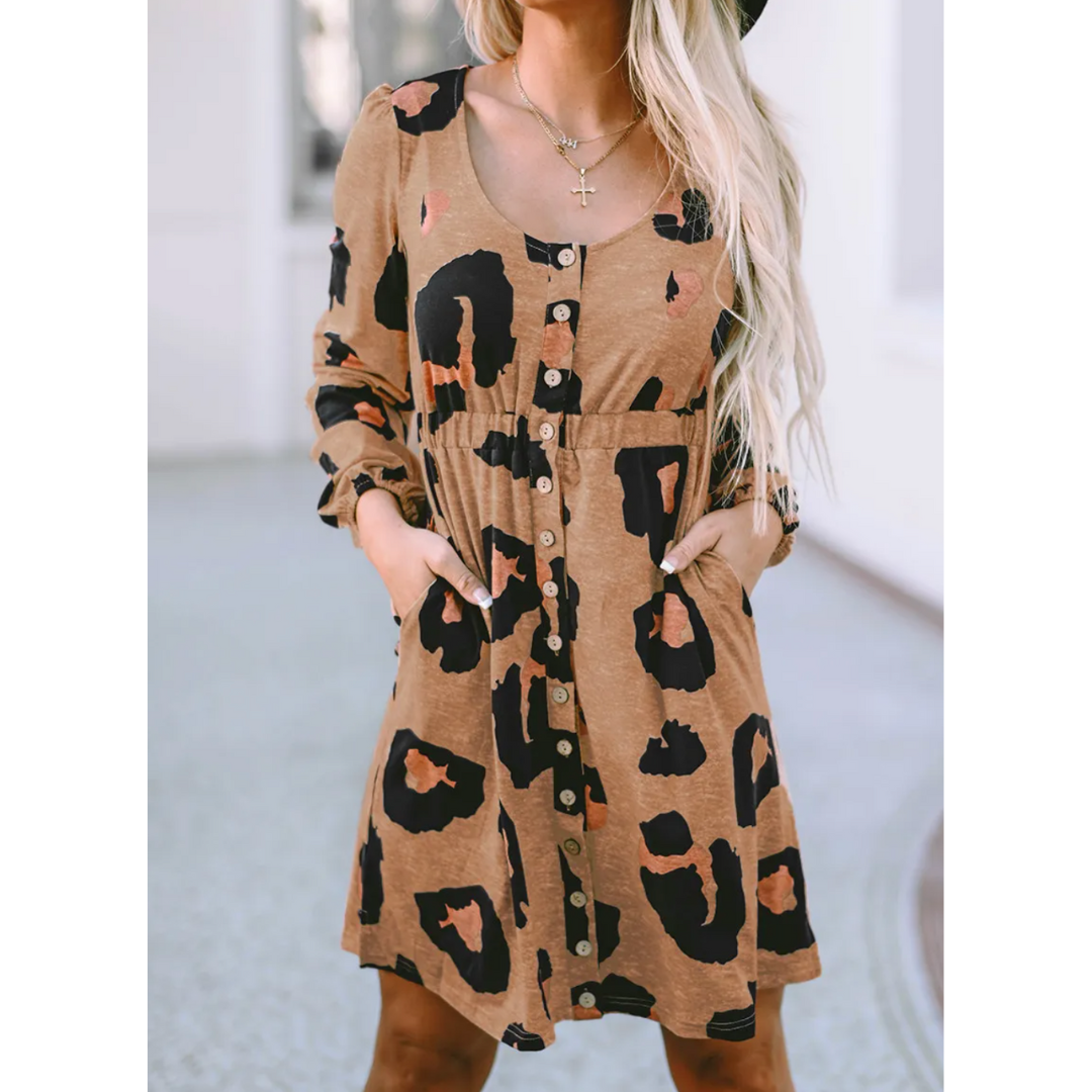 Wild Essence Button Dress