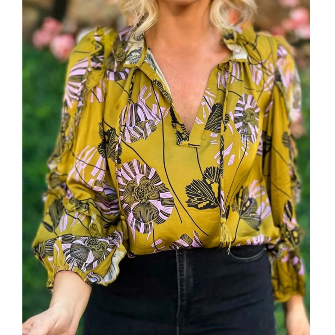 Golden Meadow Bloom Blouse