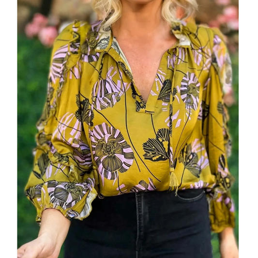 Golden Meadow Bloom Blouse
