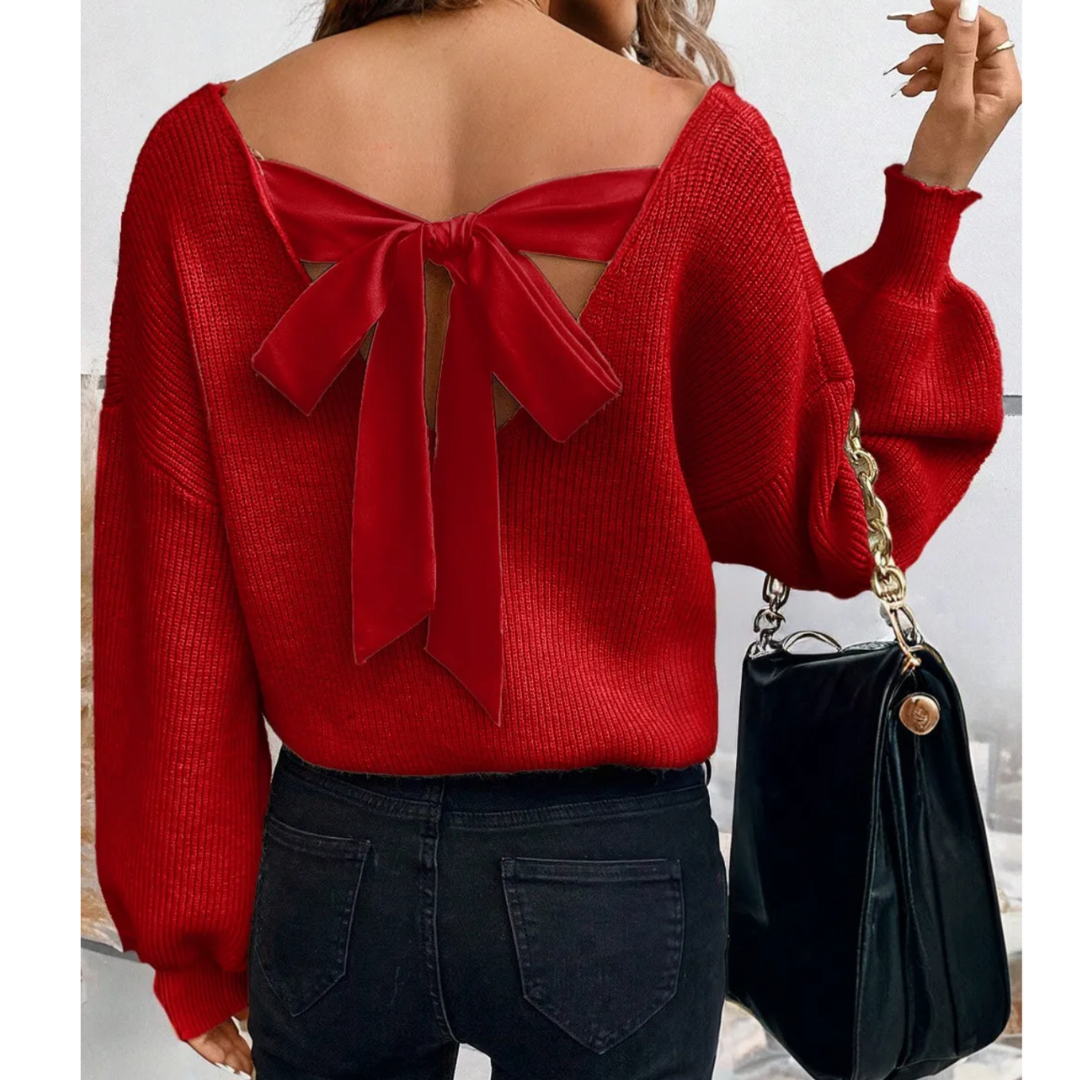 The Bow Back Charm Sweater