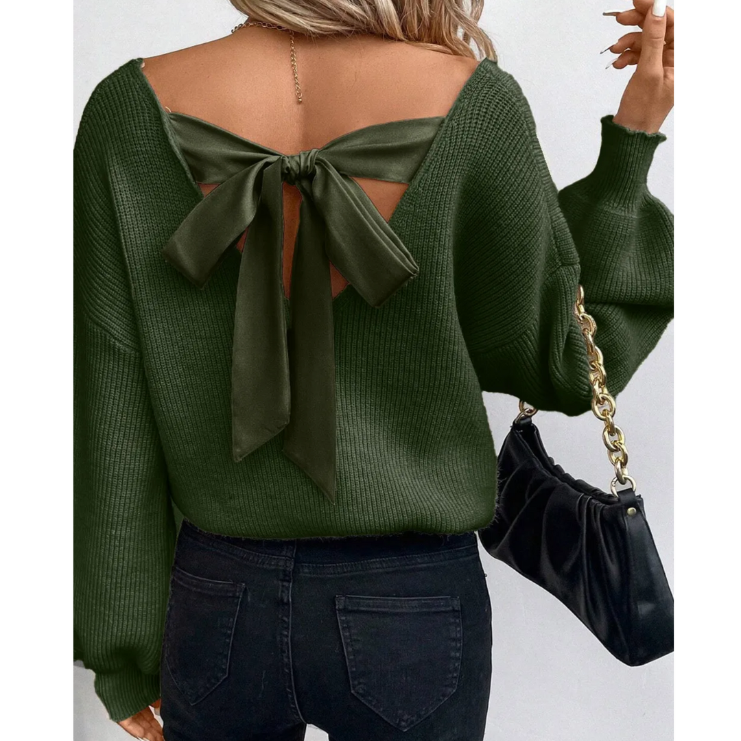 The Bow Back Charm Sweater