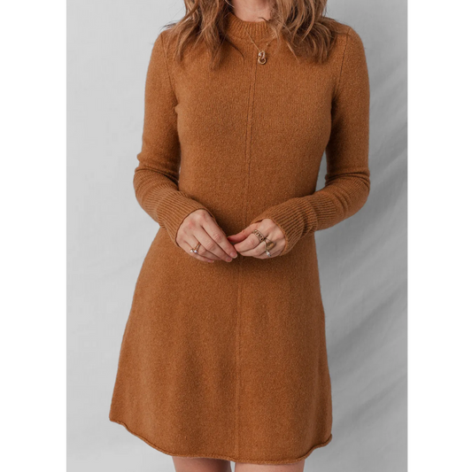 Caramel Glow Sweater Dress