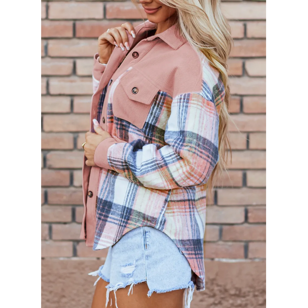 Autumn Clay Plaid Shacket
