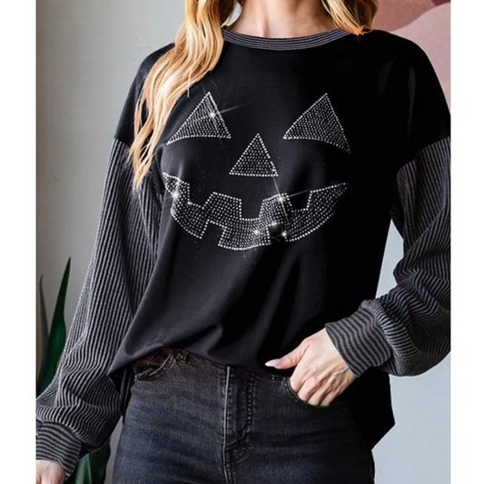 Sparkling Jack-O-Lantern Top