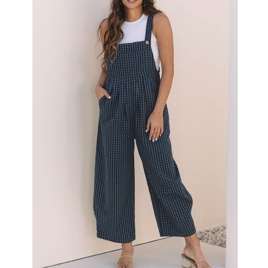 The Easy Days Gingham Wide-Leg Jumper