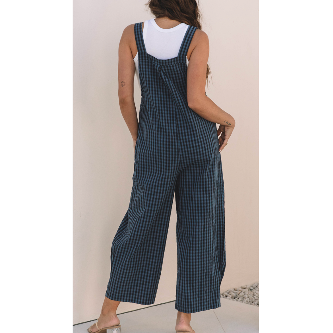 The Easy Days Gingham Wide-Leg Jumper