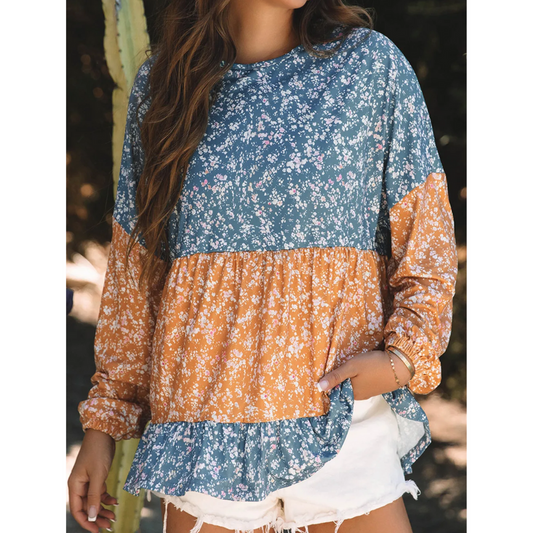 Desert Bloom Colorblock Top