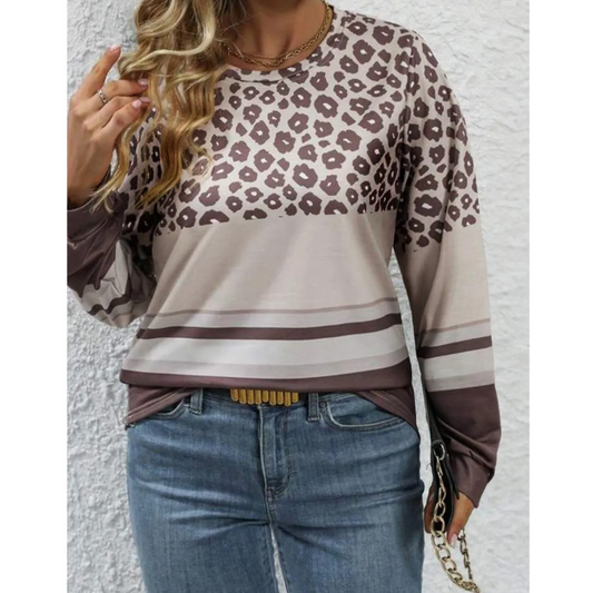 Mocha Wild Stripe Top