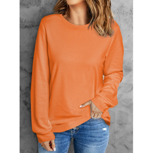 Tangerine Glow Long Sleeve Tee Shirt