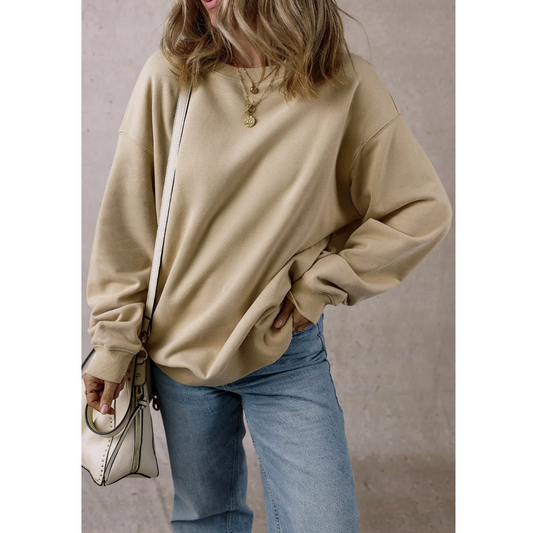 Sandstone Cozy Oversized Sweatshirt