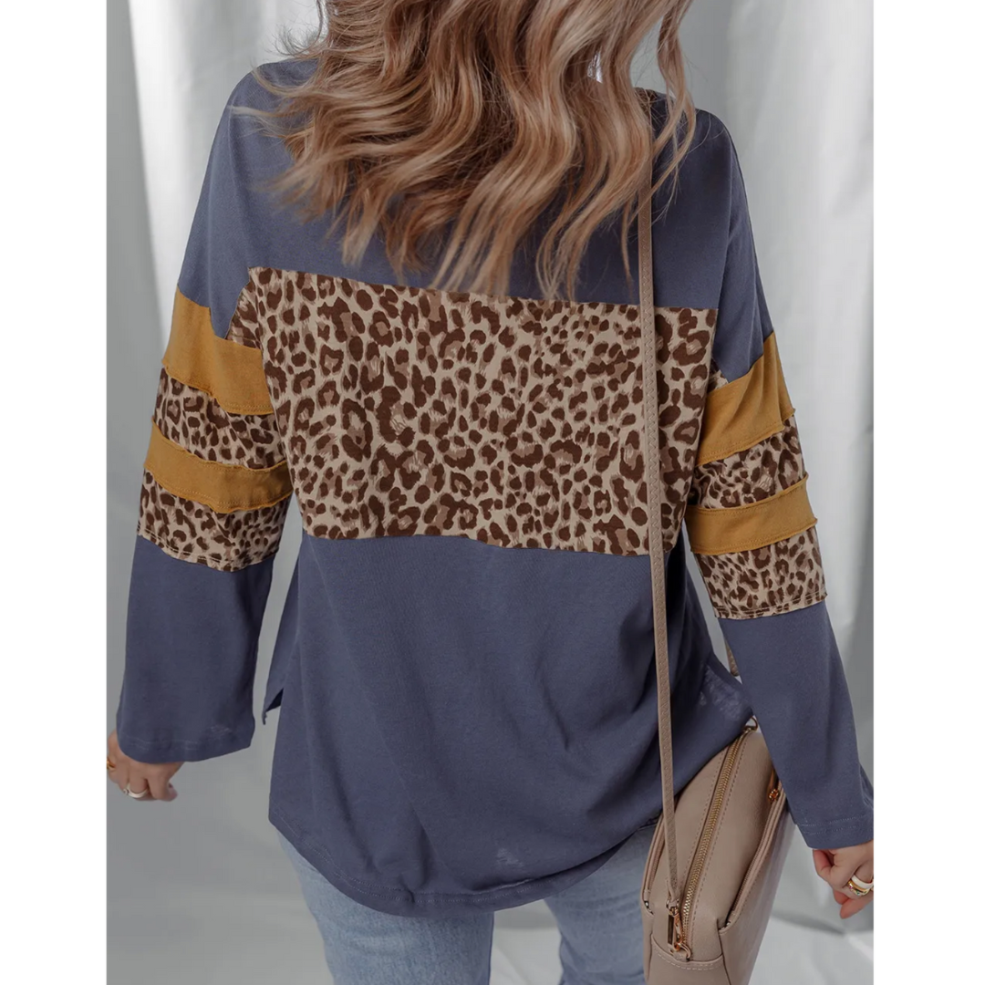 Wild Contrast Block Top