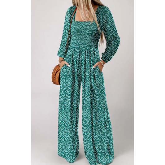 Wildflower Breeze Smocked Jumpsuit