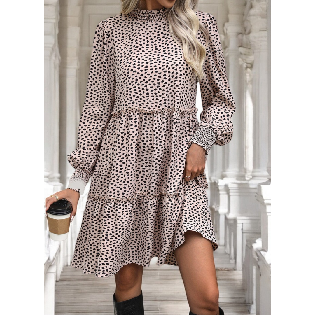 With Wild Confidence, Long Sleeve Tier Ruffle Dress