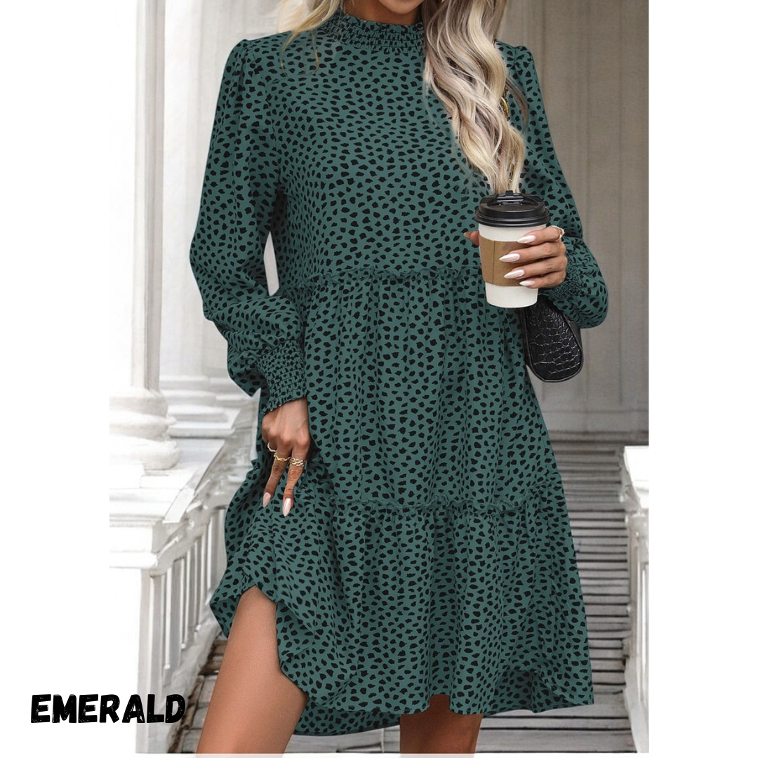 With Wild Confidence, Long Sleeve Tier Ruffle Dress