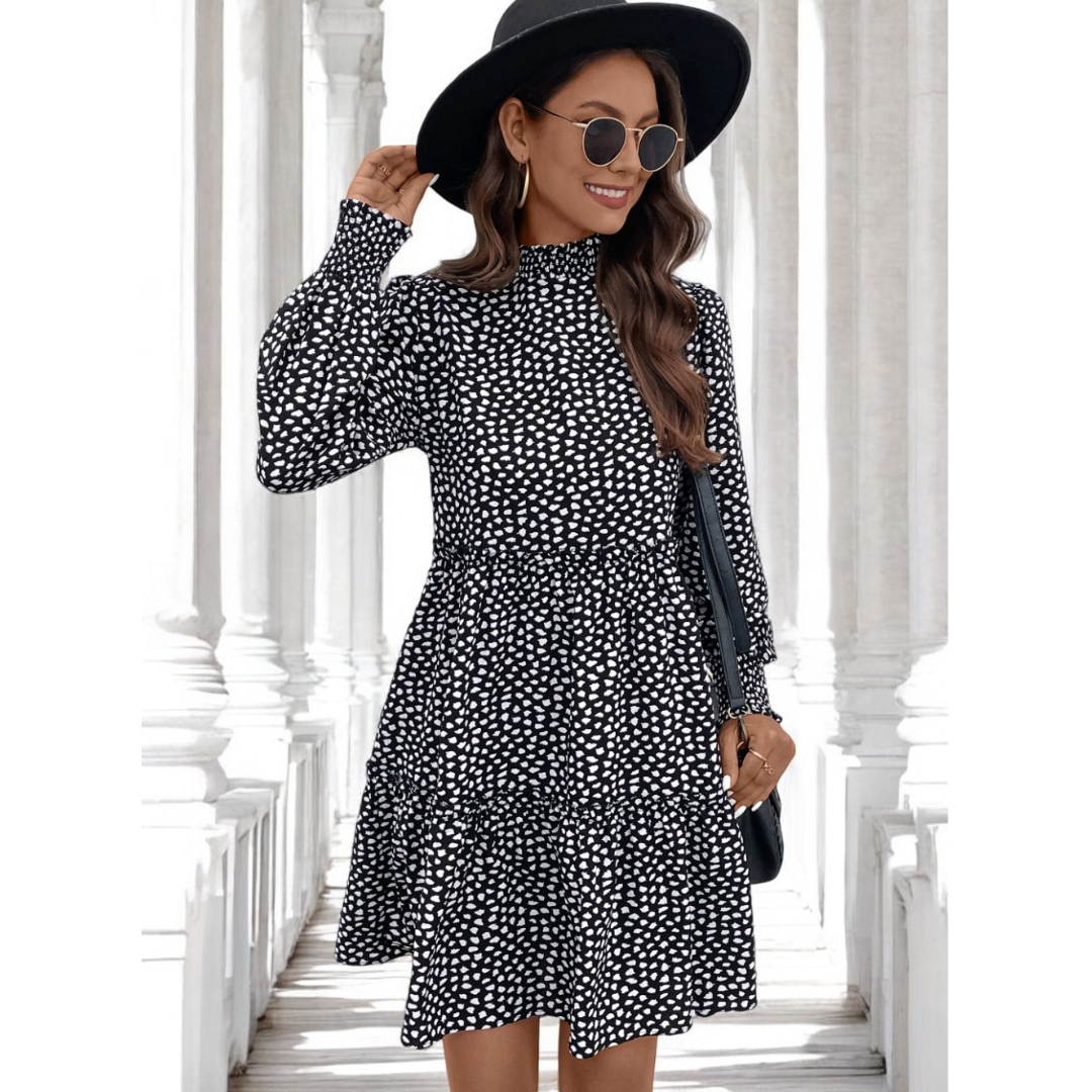 With Wild Confidence, Long Sleeve Tier Ruffle Dress