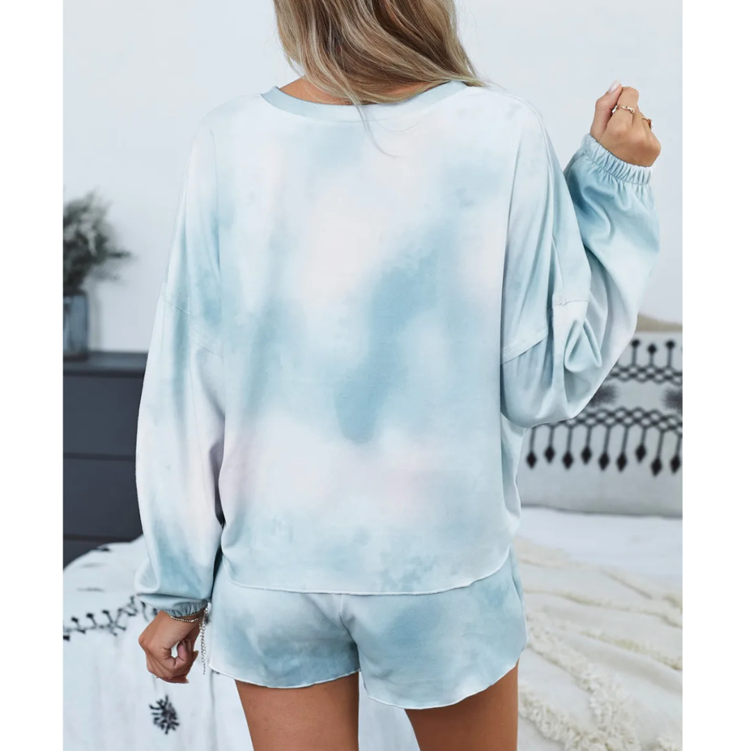 Sweet Dreams, Long Sleeve Tie Dye Pajama Set