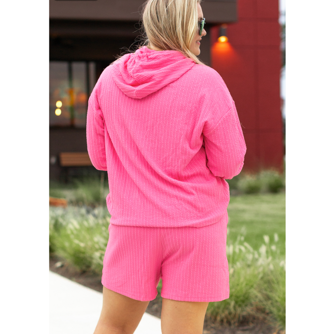 It's Your Time, Long Sleeve Hoodie Short Set (1X-3X)