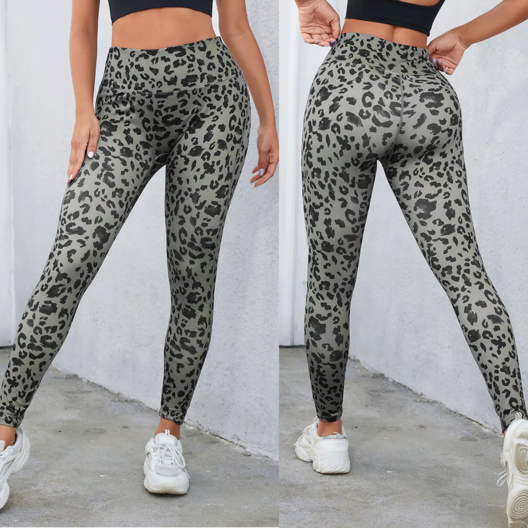 Work It Girl, Tummy Control Leopard Leggings