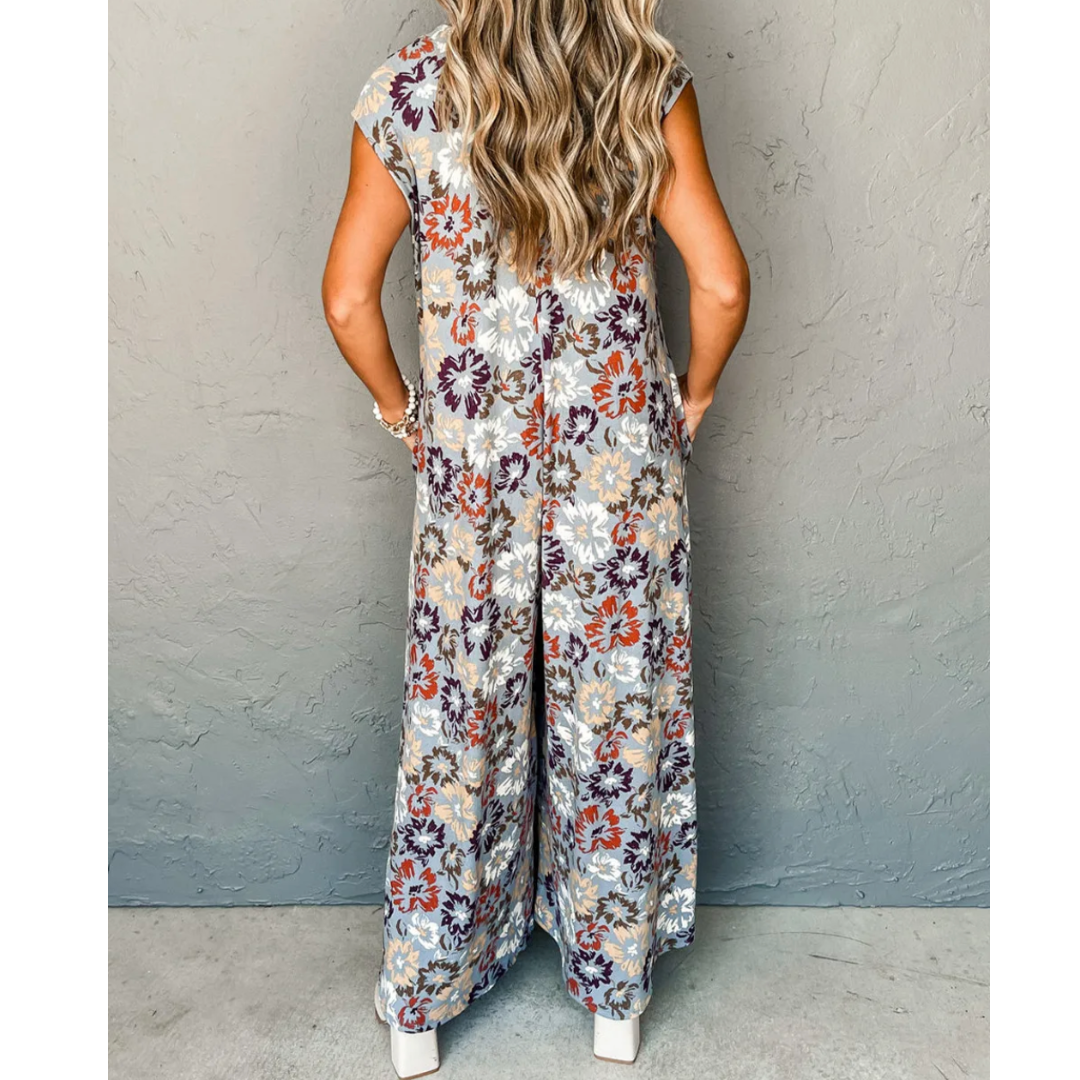 Aim For Perfection, Floral Wide Leg Romper