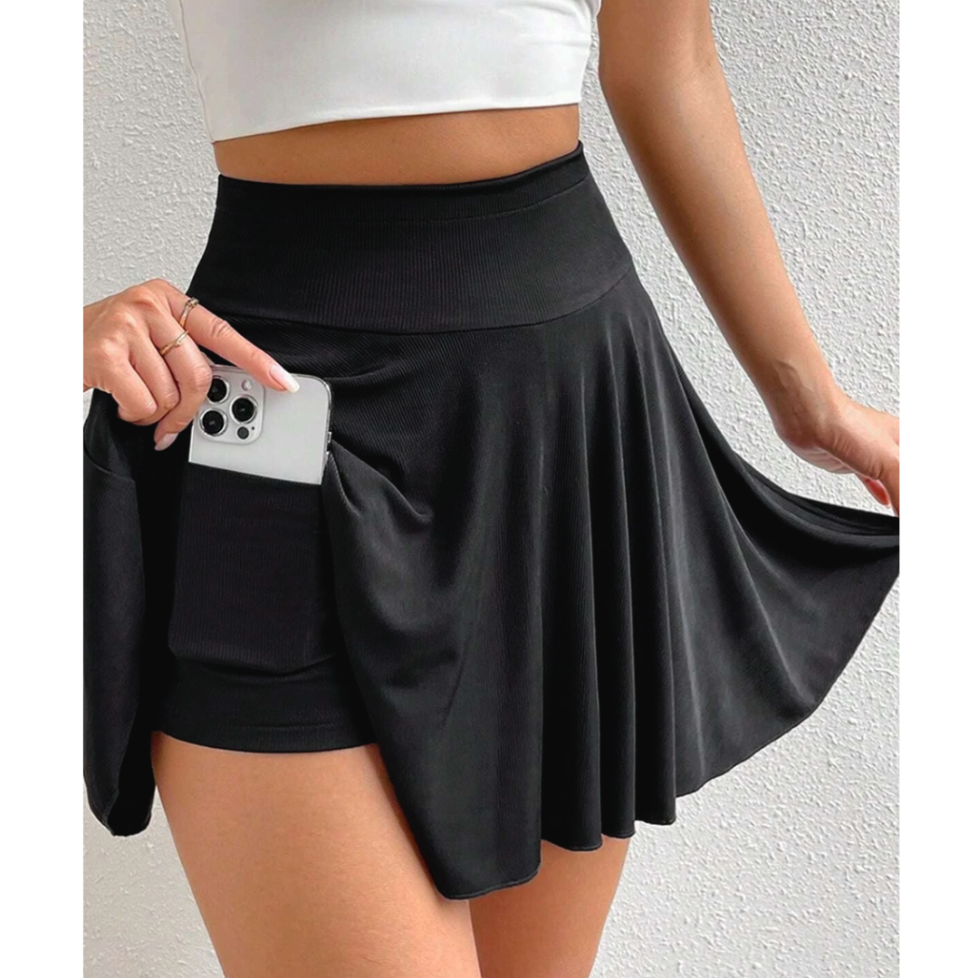 Ready To Play, High Waist Phone Pocket Lined Skort