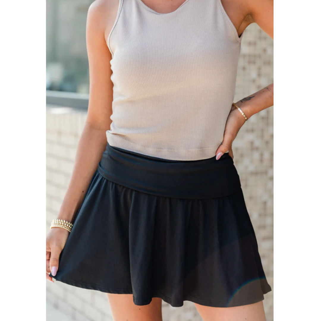 Ready To Play, High Waist Phone Pocket Lined Skort