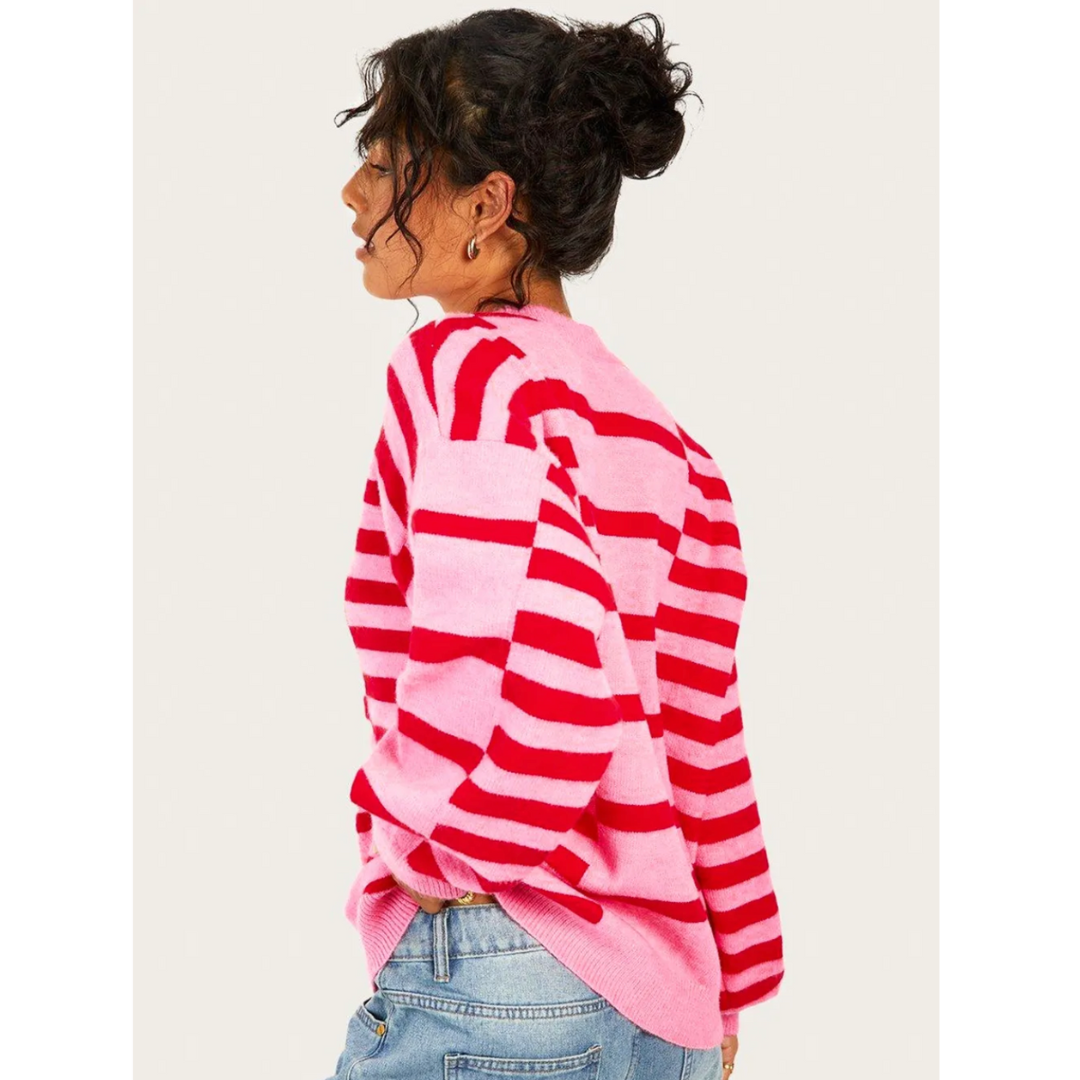 Always Smiling, Long Sleeve Colorblock Sweater