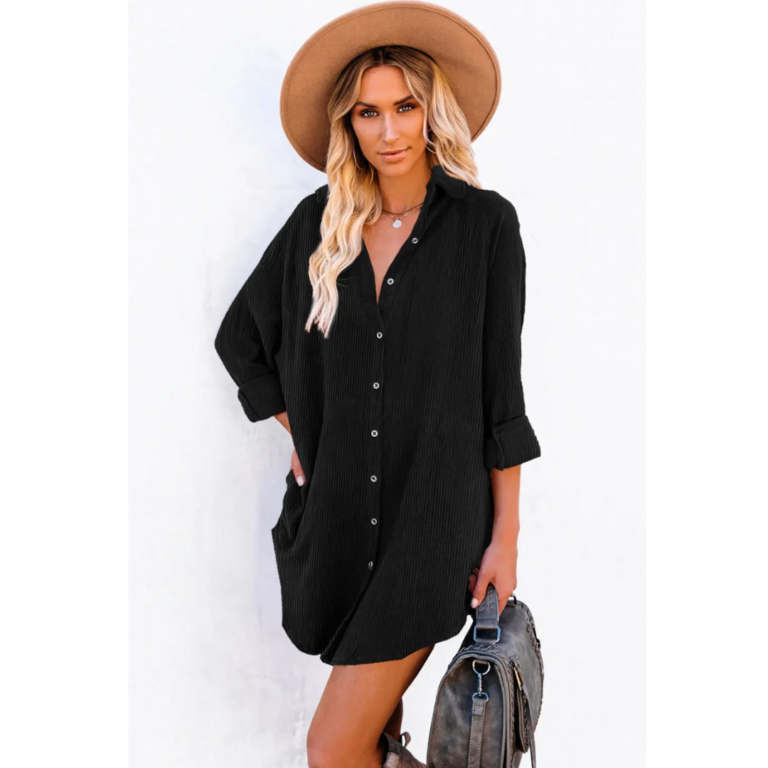 Wander & Unwind, Button-Up Shirt Dress