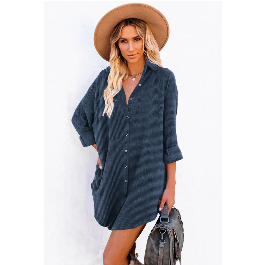 Wander & Unwind, Button-Up Shirt Dress