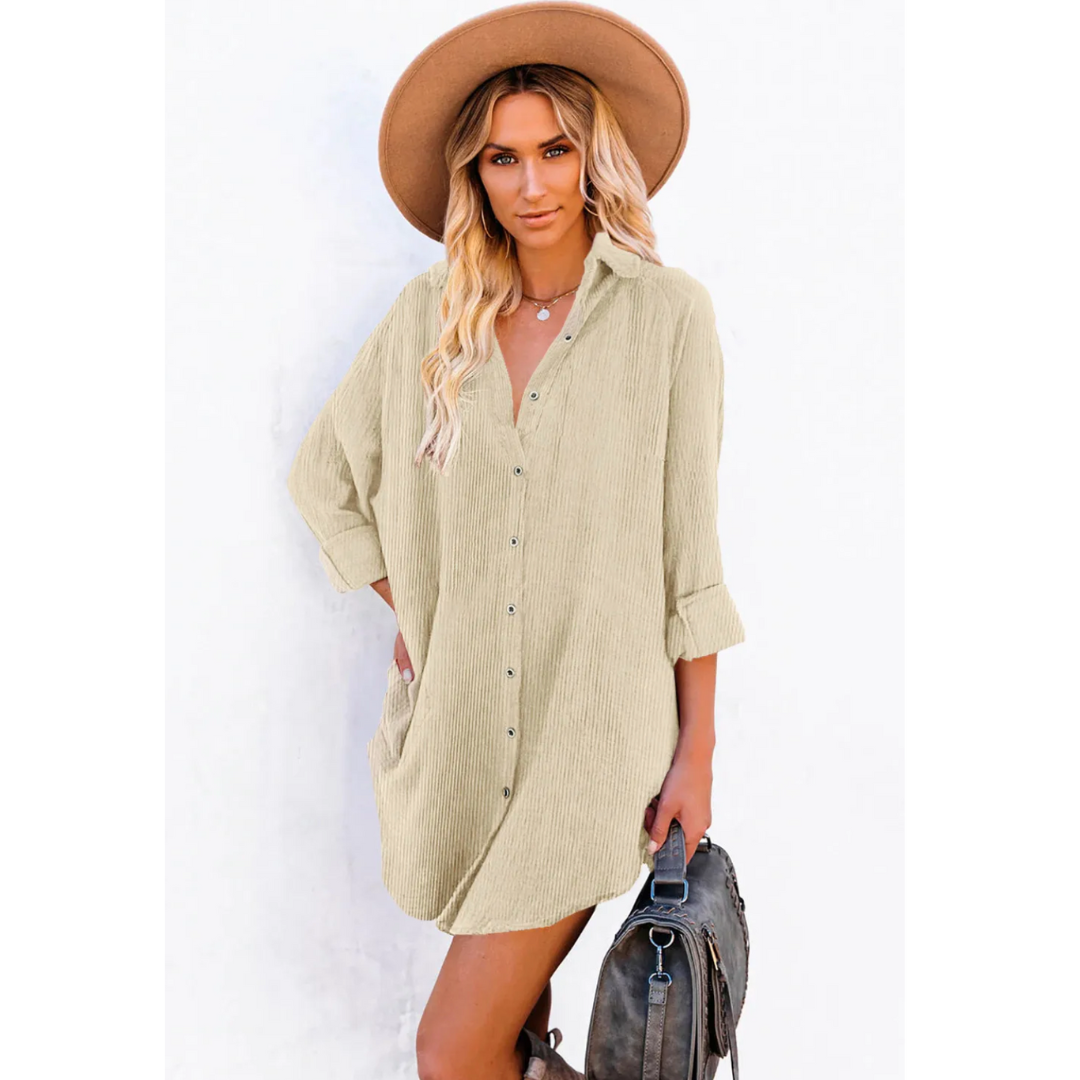 Wander & Unwind, Button-Up Shirt Dress