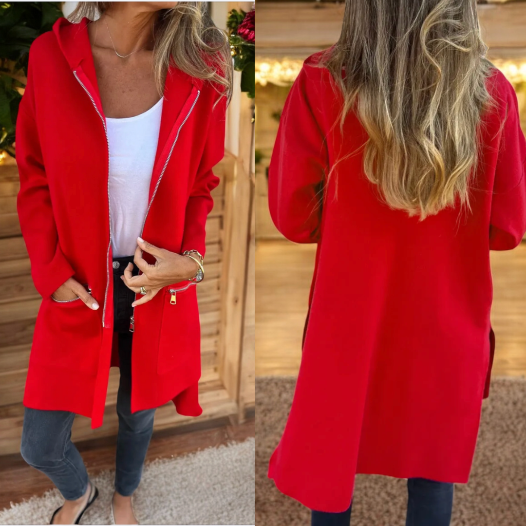 Bold Energy, Long Sleeve Hoodie Coat