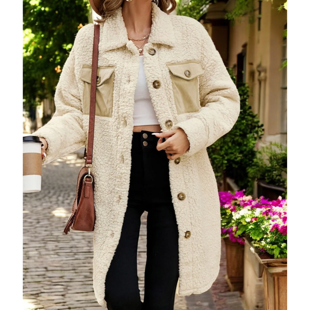 Do What You Love, Long Sherpa Button Down Coat