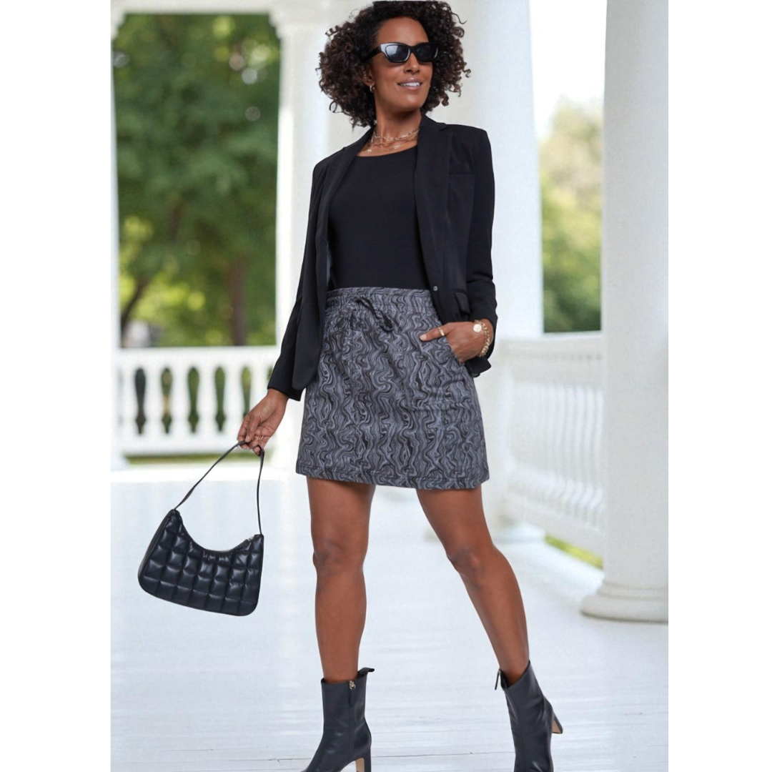 Work & Wander, Drawstring Porkchop Pocket Skort by YMI