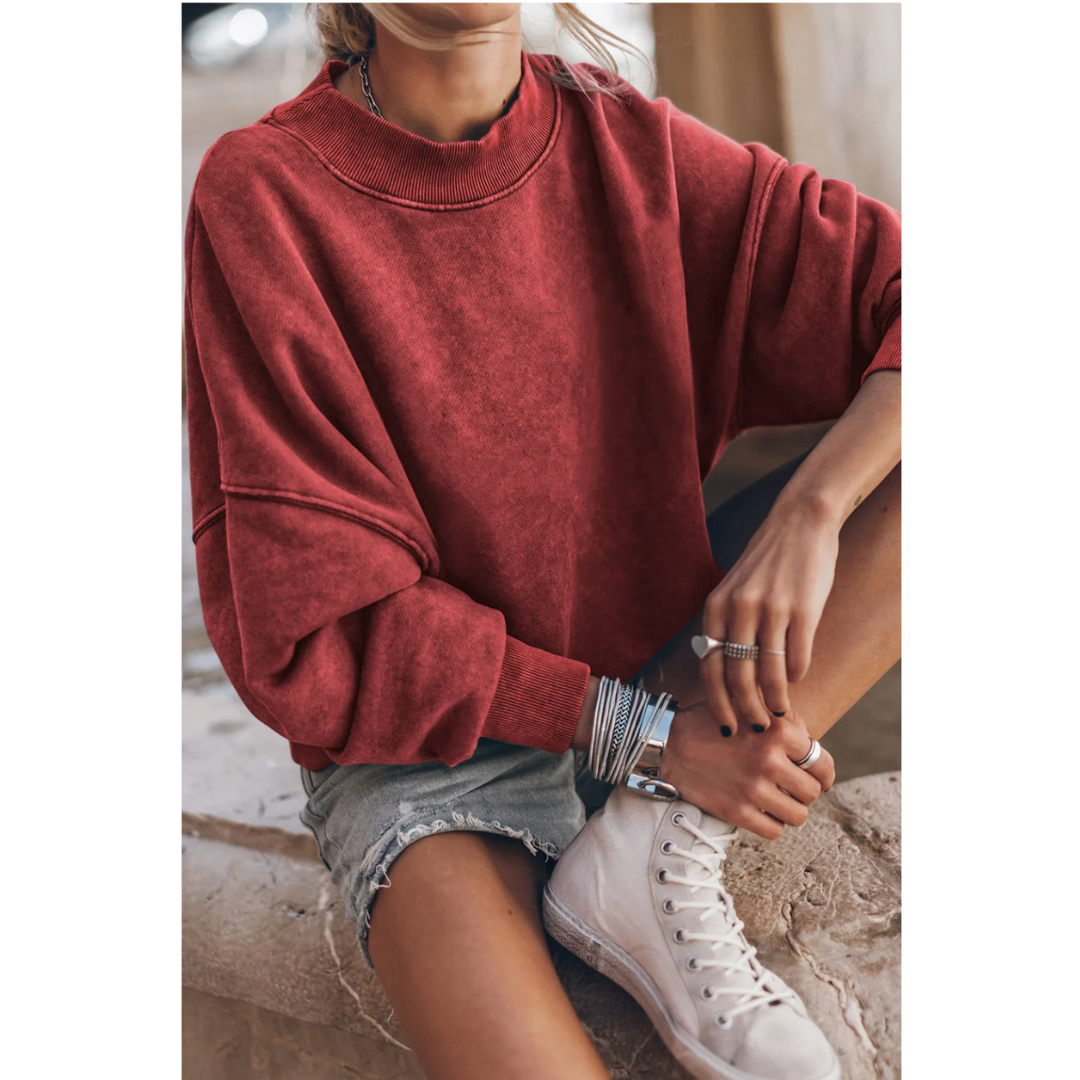 It's So Fabulous, Long Sleeve Mineral Wash Pullover