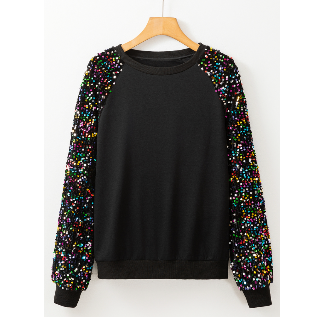 In The Spotlight, Sequin Long Sleeve Top