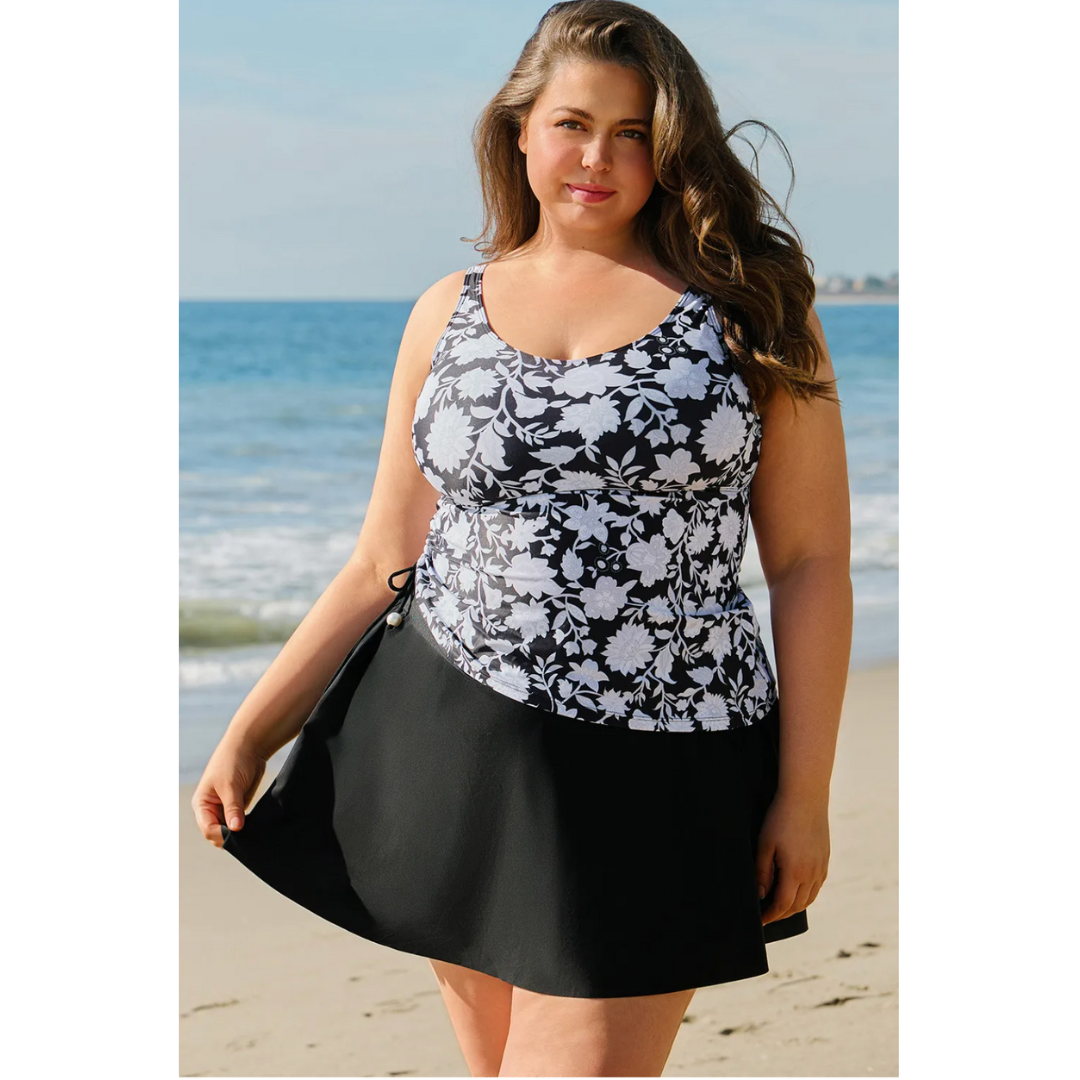 A Day Outing, Curvy Girl Floral Tankini Set