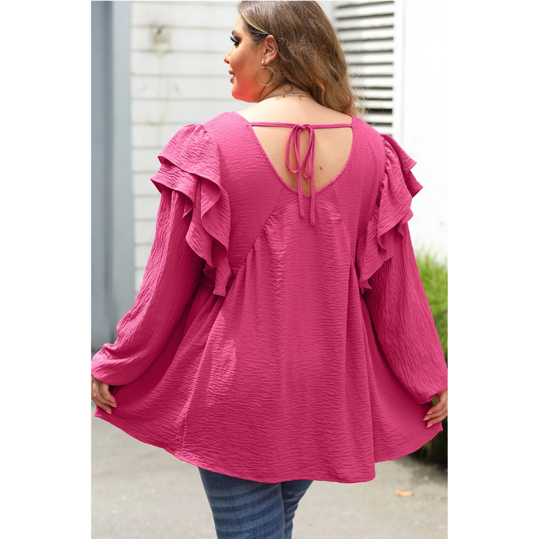 All For You, Long Sleeve Ruffle Tunic