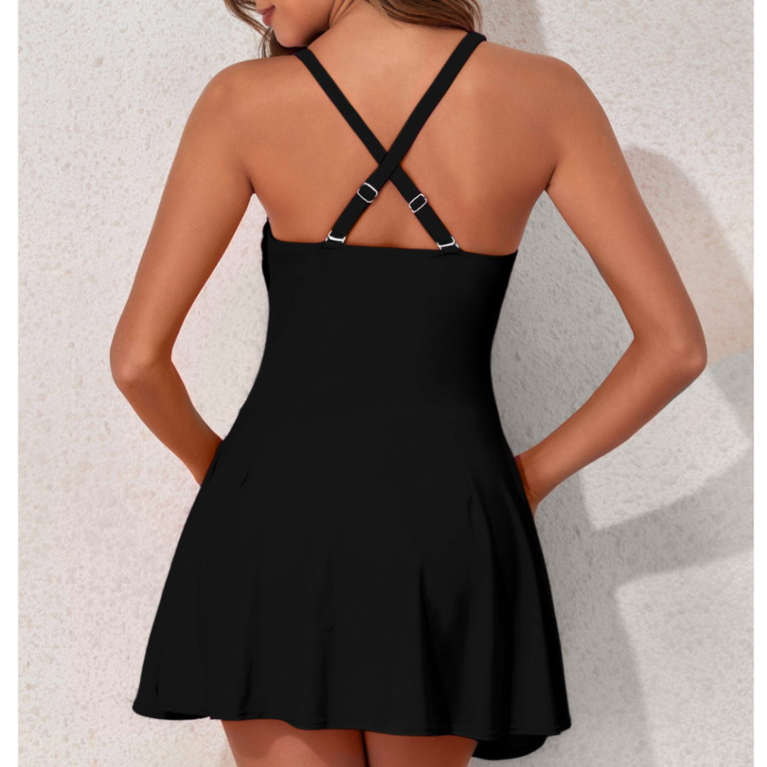 Embrace Your Confidence, One Piece Skirted Swimsuit