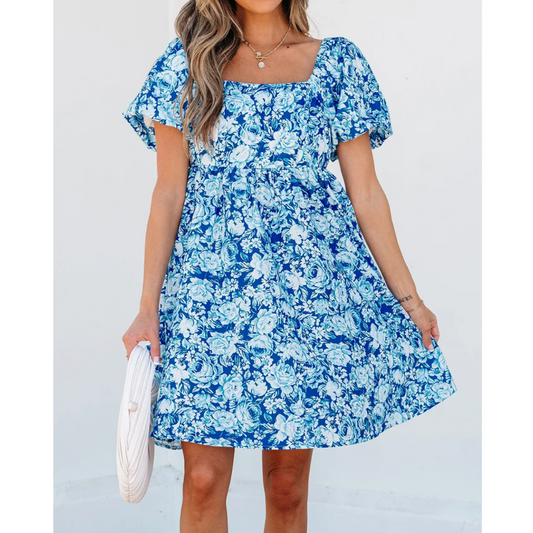 Singing The Blues, Floral Dress with Pockets