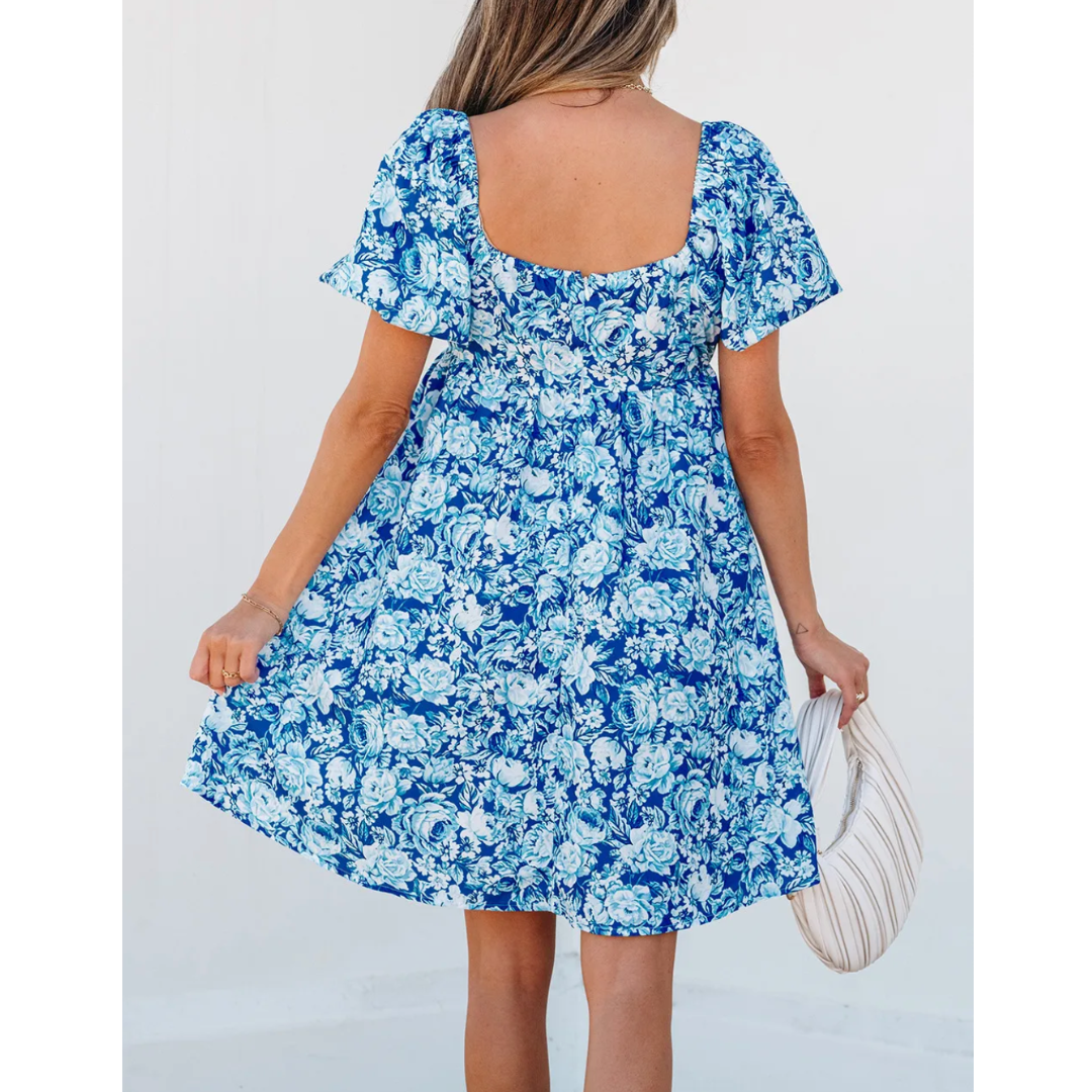 Singing The Blues, Floral Dress with Pockets