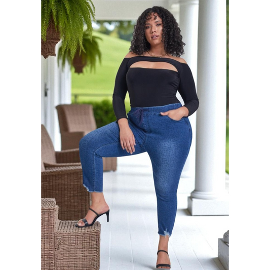 Wild Side, Curvy High-Rise Ankle Jeggings