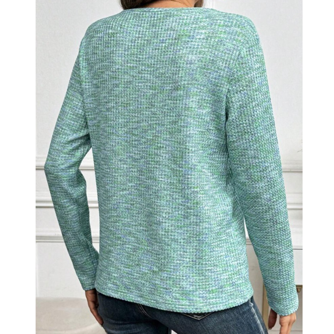 On The Go, Long Sleeve V Neck Top