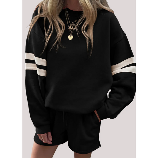 Varsity Vibes, 2-Piece Pullover & Shorts Set